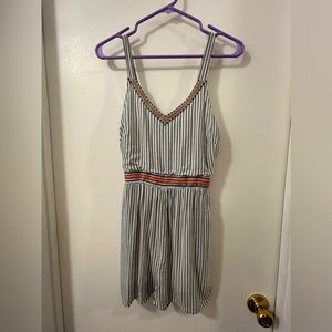 Hem & Thread Romper Size S, Red, White, & Blue; Waist and Neck Embellishments